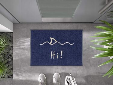 Килимок для дверей, що прається та сушиться, Hi 40x60 см, для використання всередині та зовні приміщень, можна прати, синій 40 x 60 см (прямокутний) синій