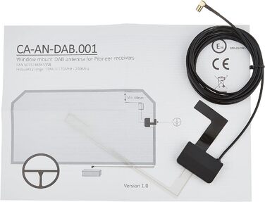 З антеною DAB, мультимедійним плеєром 1-DIN, розкладним 7-дюймовим сенсорним екраном ClearType, підключенням до смартфона, Apple Car Play, USB, Bluetooth, 13-смуговим графічним еквалайзером з антеною, 7200DAB-AN