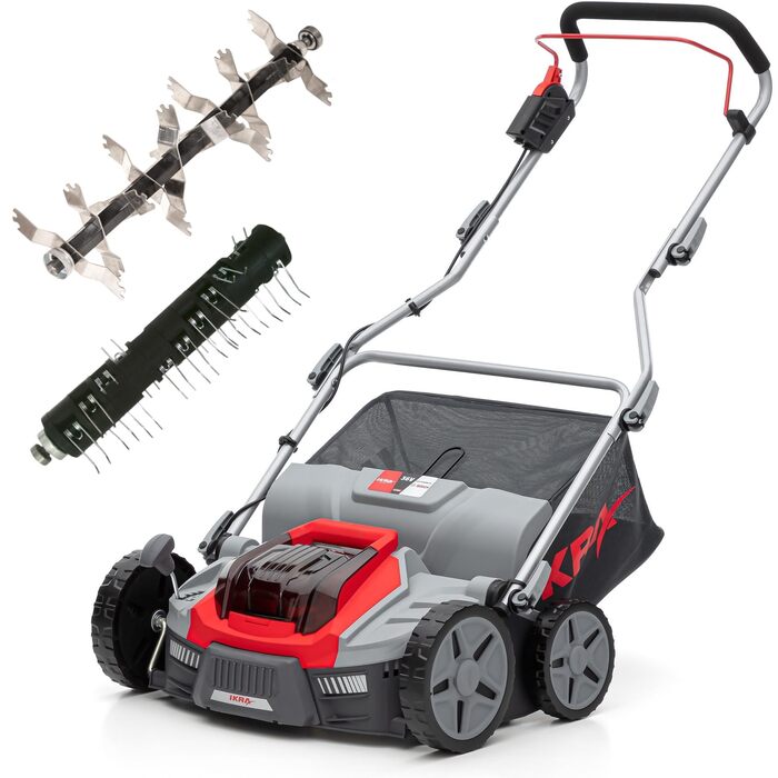 В-1 Аератор-Вертикуттер-Скарифікатор 36В IB-SR 36, мішок для збору трави 45л, ширина захвату 36см, без акумулятора та зарядного пристрою, сумісний з Bosch, 3-