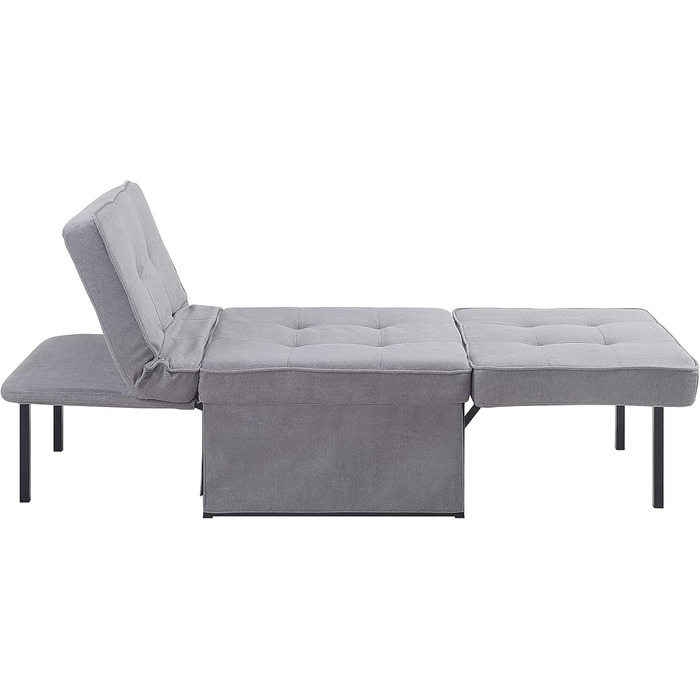 Крісло, шезлонг, табурет Atlantic Home Collection Finn, поліестер, сірий, ШхГхВ 80 см x 72 см x 43 см Сірий 80 см