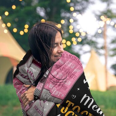 Подарункова ковдра для доньки 130x150 см, подарунок для доньки від мами, матері, тата, рожеві креативні подарунки для дівчаток та жінок, декоративні подарунки на день народження/Різдво/випускний