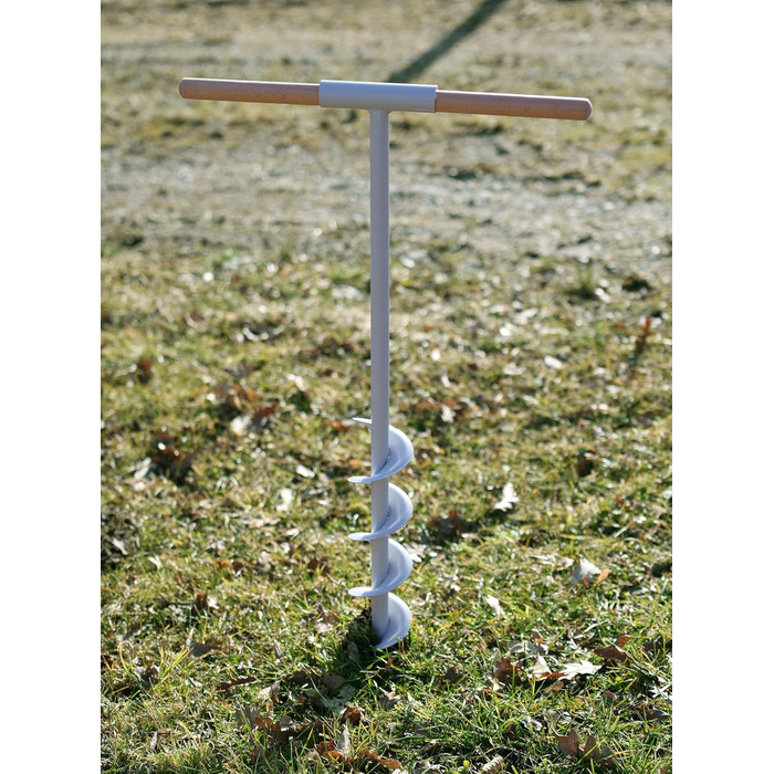 Бур для землі (ідеальний помічник для встановлення огорожі, легке попереднє буріння для кріплення стовпів, сталь з порошковим покриттям, 90 мм) 44485