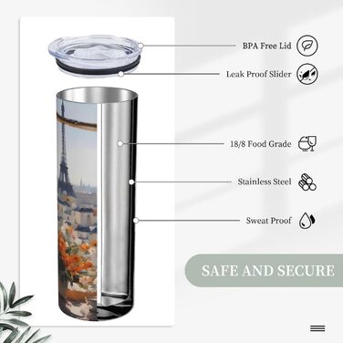 Кухоль з прямою трубочкою, 590 мл, красиві пілони вдалині, дорожній кухоль з принтом, підходить для кемпінгу, офісу та дому.