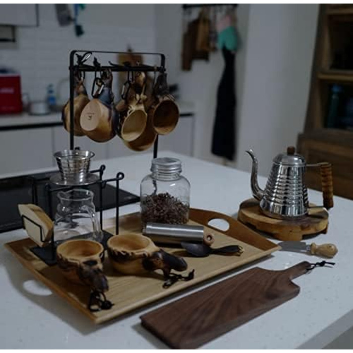 Дерев&39яна чашка MUGUOY Kuksa ручної роботи - чашка із зображенням голови тварини Kuksa Guksi, дерев&39яна чашка kuksa для мандрівників та кемпінгу в буші, гарний подарунок для любителів природи. (Лис*1)