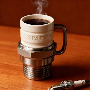 Звичайна кавова чашка, креативна, у формі свічки, прикраса для склянок для води, кавових чашок, молока та води, для любителів/колекціонерів/механіків автомобілів