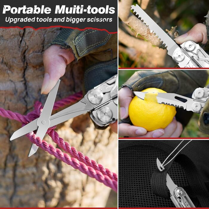 Багатофункціональні плоскогубці BIBURY з кременем та розбивачем скла, складні мультиінструменти для чоловіків ідеальний подарунок,