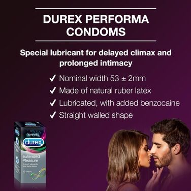 Презервативи Durex, подовженого задоволення - 10 шт. (1 упаковка)