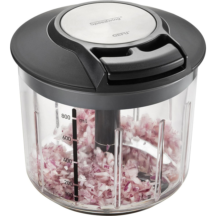 Ручний подрібнювач горіхів, фруктів або овочів, професійний мультиподрібнювач з нержавіючої сталі з тросовою тягою