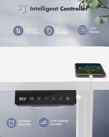 Стіл електричний регульований по висоті Стіл електричний регульований по висоті, ергономічний стіл сидячий-стоячий Стіл стоячий Ре