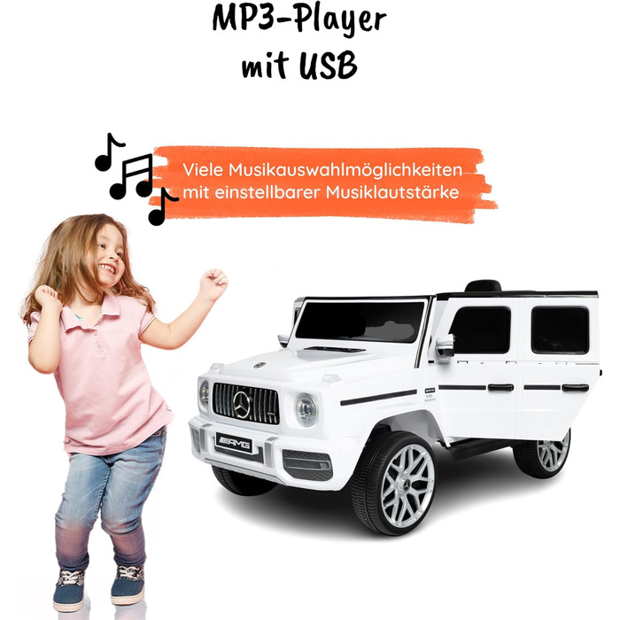 Електромобіль для дітей Офіційний з ліцензією 12 вольтовий акумулятор з пультом дистанційного керування 2.4 ГГц двері з MP3, 63 Sp