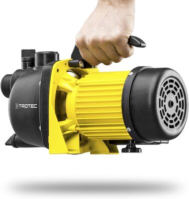 Насос садовий TROTEC TGP 1000 E потужність 3300 л/год, 1000 Вт тиск 4,2 бар, висота подачі 42 м, глибина всмоктування до 7 м, IPX4, насос для збору дощової води, цистерн, ставків