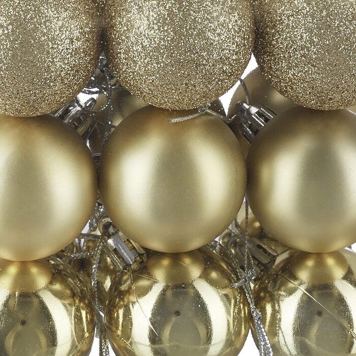 Різдвяні кульки набір із 100 шт золоті Relaxdays