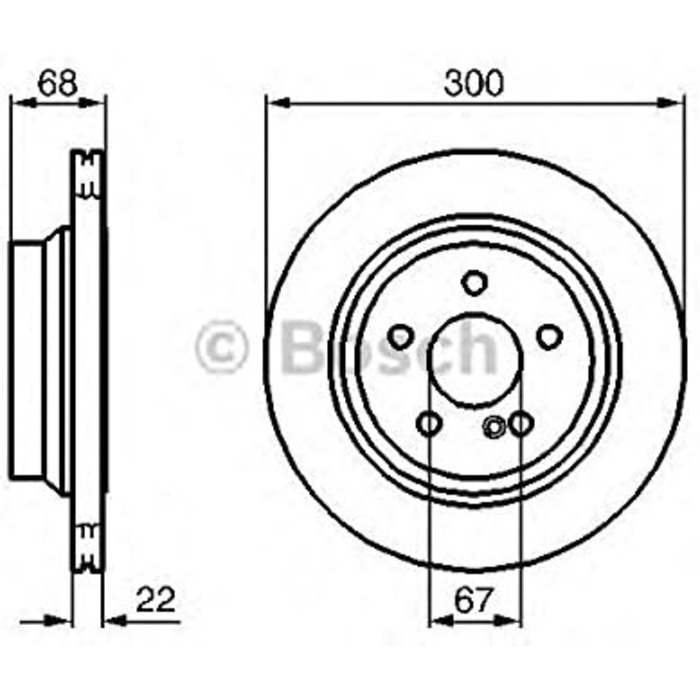 Гальмівні диски Bosch 986479042 (комплект 2 шт.)