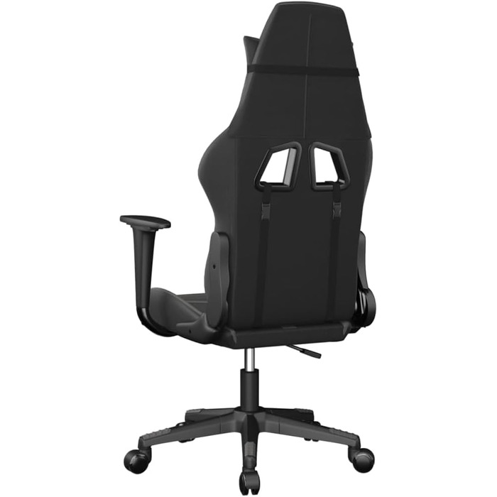 Ігрове крісло, чорно-сіра штучна шкіра, офісне крісло, ігрове крісло, обертове крісло, письмове крісло - 3143669