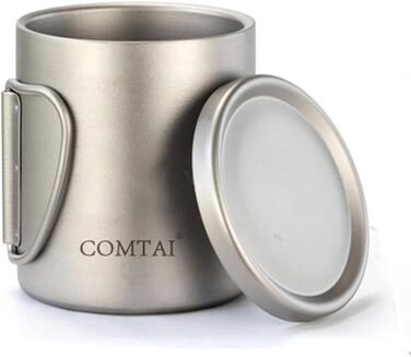 Титанова кружка BlissfulAbode для активного відпочинку, з подвійними стінками, титанова чашка для води, чашка для кави/чаю з кришкою, для дому, використання на свіжому повітрі, кемпінгу, посуду для активного відпочинку