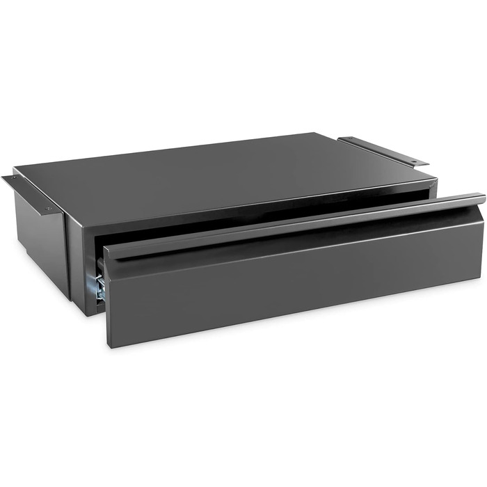 Шухляда під столом - Висувна - Плавний хід - Глибина 48 см - Вантажопідйомність 5 кг - Для монтажу під столами, робочими столами або стільницями - Чорна