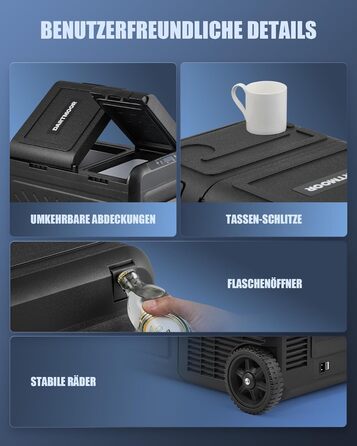 Автомобільний кемпінговий компресор cool box електричний 12/24V 230V автомобільний холодильник двозонний контроль температури доро