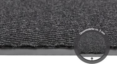 Килимок для дверей andiamo Easy - Килимок для входу, килимок для бруду та килимок для прихожей - Килимок для передпокою ефективно поглинає бруд - 120 x 180 см антрацитового кольору 120 x 180 см (Прямокутний) Антрацит