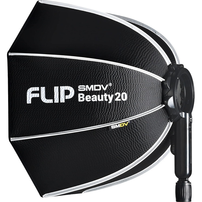 Імпульсне фото SMDV Speedbox FLIP Beauty Dish 20 50 см Ø - Комбінація Beauty Dish і Softbox 20 Beauty DISH