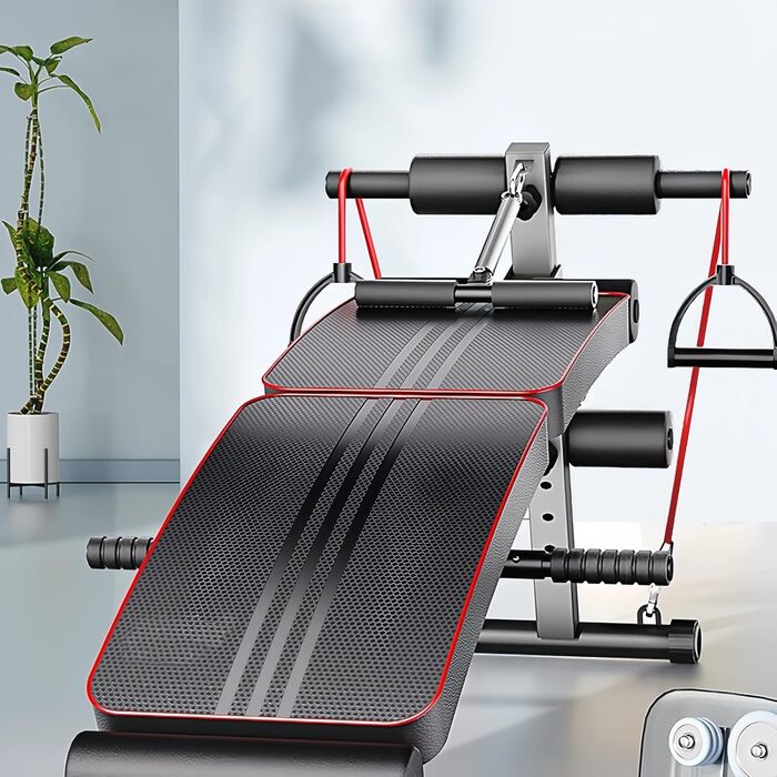 Складана лава для сидіння, багатофункціональна лава з регульованою висотою, з м&39якою пружинною підсилювачем, тренажер для пресу для вправ у тренажерному залі або вдома