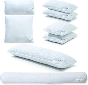 Подушка для сну на боці з акватекстилю 40 x 145 см, подушка для годування грудьми на блискавці 1500 г, клімат-регулююча подушка для сну на боці Oeko-TEX Soft Touch 40 x 145 см/1500 г