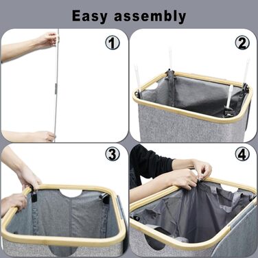 Кошик для білизни з кришкою 100 л, Кошик для білизни великий вузький зі знімним мішком для білизни Кошики для білизни Шафа для біл