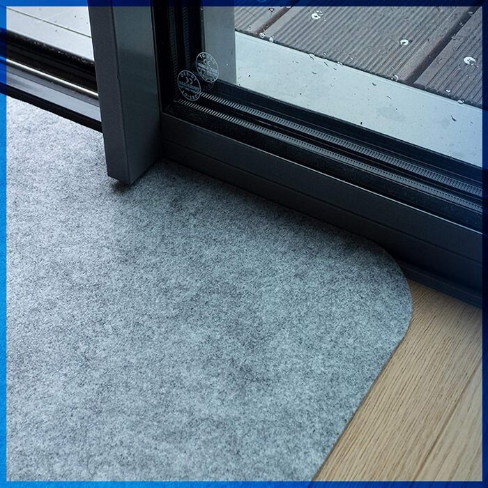 Килимок для бруду - СУПЕРТОНКИЙ 2 мм, Самоклеючий килимок для дверей, Килимок для взуття, Килимок для дверей, Килимок для очищення, Монтажний килимок, Нековзний - Миється - Сірий, Різні розміри (75 x 119 см)