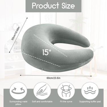 Ергономічна подушка Crealis, подушка для колін, подушка для читання, ергономічна ігрова подушка для рук, подушка для в&39язання гачком, опорна подушка, ергономічна подушка для рук для читання, гри, роботи та в&39язання гачком (сіра)