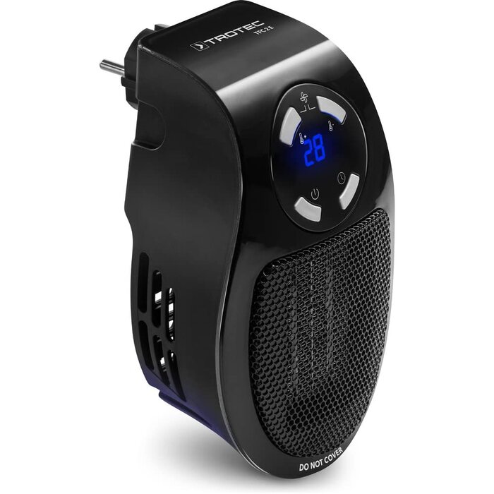 Підключається до мережі вентилятор-обігрівач TROTEC TFC 2 E потужність нагріву 500 Вт міні-керамічний обігрівач, для приміщень площею до 10 м / 25 м, чорний