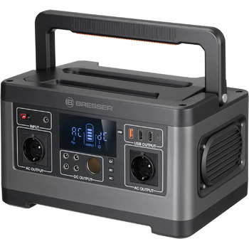 Мобільна електростанція Bresser потужністю 500 Вт для телескопів або інших електронних пристроїв з 3 шт. USB A, USB C, 4 x 12 В по