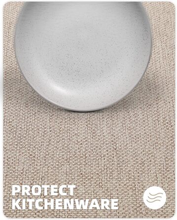 Килимки для кухні COLOR&GEOMETRY, нековзні, що праються, 43x120 см, тонка тканина 4 мм, кухонний килимок на гумовій основі, абсорбуючі, легко очищаються, килимки для підлоги перед раковиною, для коридору, бежевий, 43 x 120 см (прямокутний)