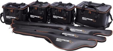 Водонепроникна сумка для вудилищ Savage Gear WPMP - міцна сумка для вудилищ для рибалок, захищає оснащені вудилища, великі блискавки та знімний плечовий ремінь, ідеально підходить для прісноводної та морської риболовлі, 140 см, чорний колір