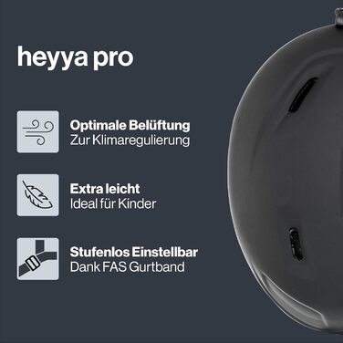 Унісекс-молодіжний лижний шолом uvex heyya pro, чорний, 51-55 см