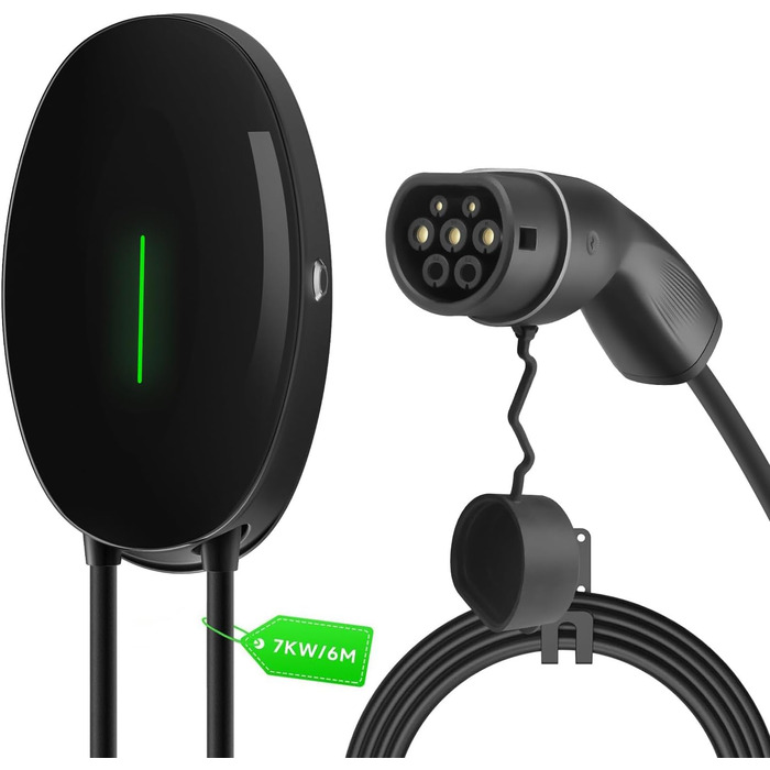 Настінне кріплення зарядного пристрою WISSENERGY EV з однофазною домашньою зарядною станцією Wallbox на 7 кВт типу 2, 32А, зарядни