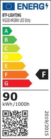 Гнучка світлодіодна стрічка COB високої щільності WS2814 IC RGBW світлодіодна стрічка 1M 784LEDs/m 21W/M DC24V IP30 Карбування кольору Прикраса своїми руками (не контролер вмісту та джерело живлення) (Fcob RGBWW, 24 В 5 М 896 світлодіодів/м), 4000K)