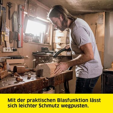 Пилосос для сухого та вологого прибирання Krcher WD 4 P S V-20/5/22, контейнер з нержавіючої сталі 20 л, 1000 Вт, кабель 5 м, всмо