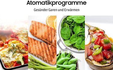 Комбінована мікрохвильова піч Samsung MW5000H MC2BH5013AW/EG з грилем і гарячим повітрям / 900 Вт / 28 л місця для приготування їжі (дуже велике) / Ширина 51,7 см / Розморожування потужністю / 35 автоматичних програм / Білий