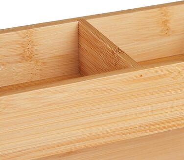 Органайзер для чаю Relaxdays, 9 відділень, виготовлений з бамбука, HBT 24 x 27 x 17,5 см, для чаю та кави в капсулах, вертикальна підставка для чаю, білий/натуральний