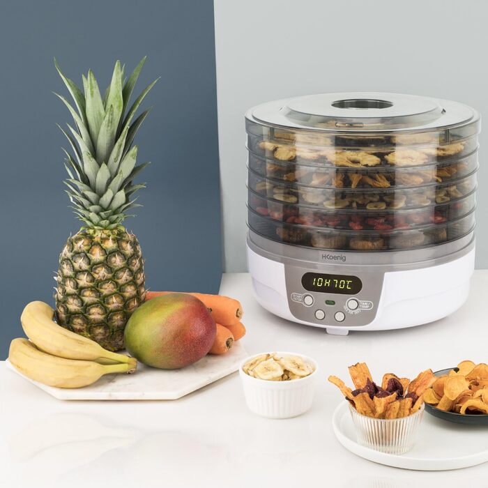 Дегідратор для фруктів, овочів, риби, м'яса, спецій та інших 5 лотків, 700