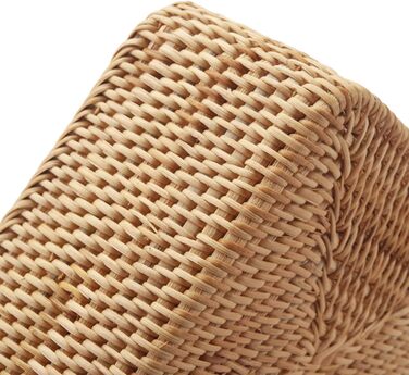 Кошик для зберігання з натурального ротанга, прямокутна плетена скринька для зберігання, штабелювана ключниця для кухонних шаф, полиця, 3 предмети, прямокутна