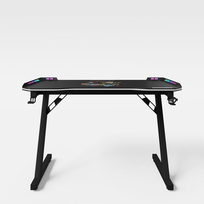 Стіл Minecraft, дерев&39яний композит, чорний карбоновий вигляд, 120x74x60