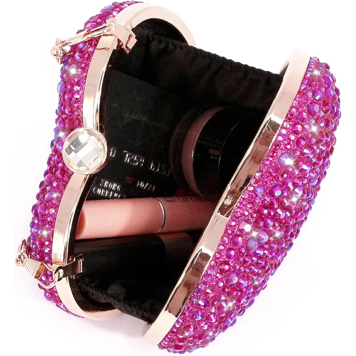 Клатч жіночий Серце, інкрустований стразами, міні-сумочка для вечірки, весілля або коктейлю, рожевий