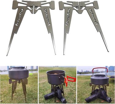 Регульована, складна підставка для плити, міцна конструкція, ергономічні кемпінгові грилі для походів, незамінні, нержавіючі для приготування їжі на свіжому повітрі