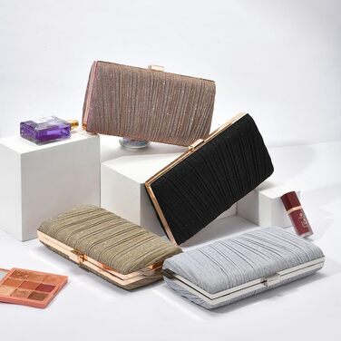 Жіноча блискуча сумка-клатч Pahajim, елегантна маленька сумочка, сумка для весілля, вечірки, побачення (срібна), 2 шт.