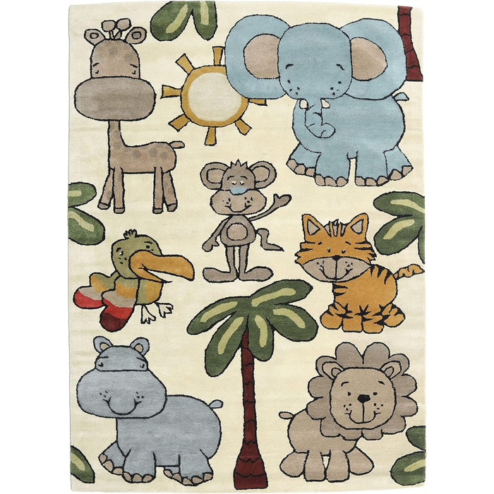 Килимок ручної роботи Savann, Килимок для дитячої кімнати, 170 x 240 см, Дитячий килимок для дітей, Ігровий килимок для немовлят,