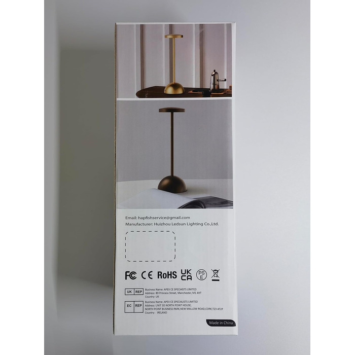 Світлодіодна настільна лампа Hapfish Акумуляторна батарея, 5000 мАг Симпатична настільна лампа Бездротова, з можливістю затемнення