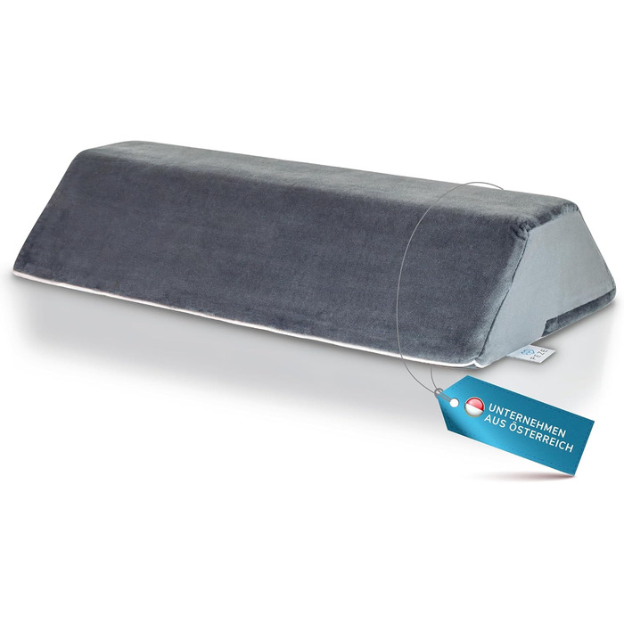 Подушка для спини для ліжка та дивана (сіра) Клиноподібна подушка та подушка для читання для дорослих - Підтримуюча подушка для колін, ніг, спини, пролежнів - Подушка для сидіння ліжка для нахилу та підйому - Ортопедична подушка для спини