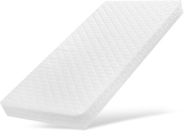 Дитяче ліжко Love For Sleep Asher 120x60 см з матрацом з стьобаної мікрофібри Дитяче ліжко, яке можна трансформувати в юніорське ліжко з великою шухлядою та захистом від падіння, натуральна сосна