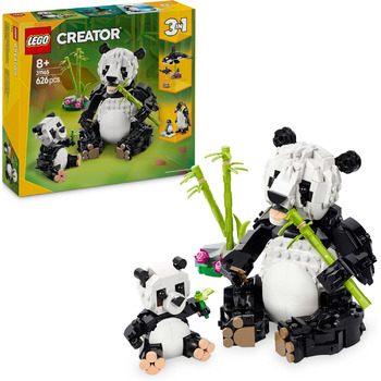 Конструктор LEGO Creator 3-in-1 Wild Animals: Panda Family 31165, 626 деталей, дикі тварини