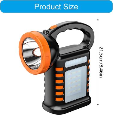 Багатофункціональний, портативний сонячний прожектор для використання на свіжому повітрі, водонепроникний, аварійне освітлення для активного відпочинку, кемпінгу, надзвичайних ситуацій, патрулювання, водонепроникний світлодіодний ліхтарик